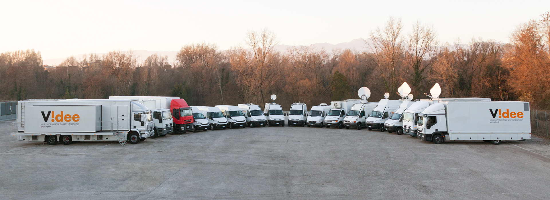 La flotta di Videe: regie mobili HD, ob-van e flight case